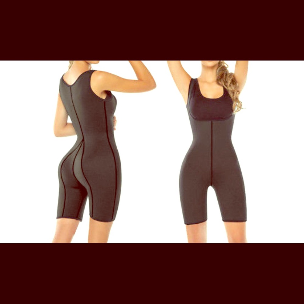 Women hot yoga vest and shorts body shaper